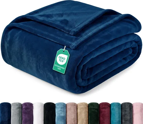 Vista 11 de Utopia Bedding Manta de forro polar negro, tamaño individual, ligera, mullida, suave, antiestática de microfibra (60 x 80 pulgadas) Lightweight