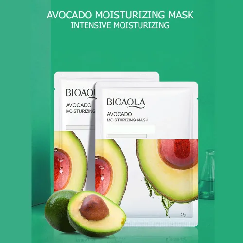 Vista 8 de BIOAQUA Mascarilla hidratante tierna Fruta Miel Té Verde Pepino Aguacate Arándano Rojo Granada Aloe Vera Cuidado de la Piel Facial 0.88 oz x 7pcs