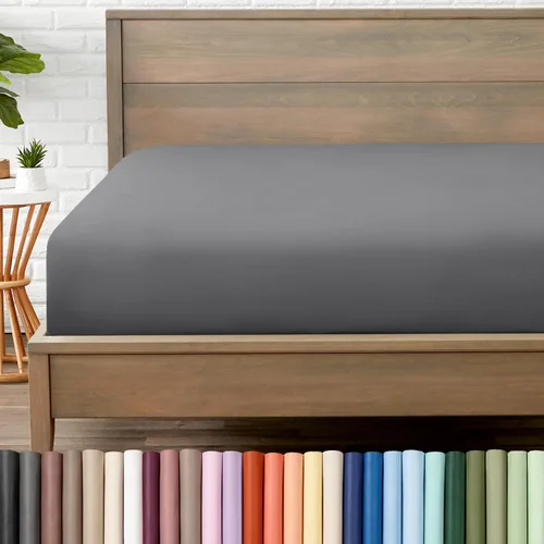 Vista 15 de Bare Home - Sábana bajera de microfibra 1800 muy suave y duradera, para colchones altos tamaño individual, color blanco Deep Pockets 6 to 15