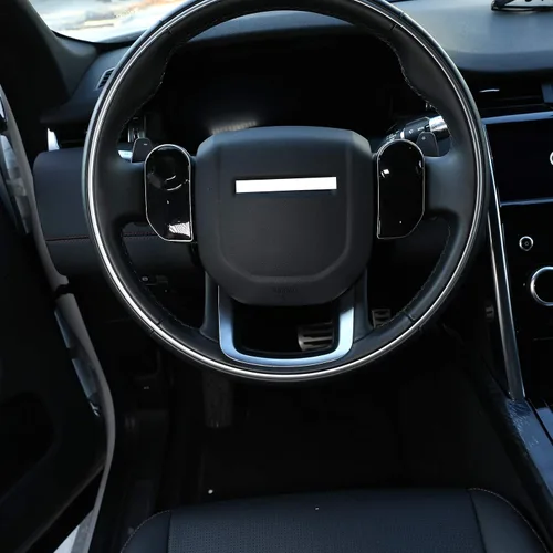 Vista 4 de Decoración para volante de automóvil de grano de madera de roble para Range Rover Sport 2014-2020, Velar Evoque L551 Discovery Sport 2017-2020
