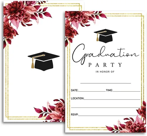 Vista 11 de FujLoy 20 tarjetas con sobres, invitaciones para fiestas de graduación 2026, 2026 para universidad, escuela secundaria, celebración de graduación