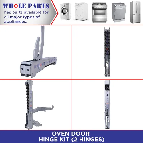 Vista 5 de Kit mejorado de bisagras para puerta de horno Whole Parts (2 bisagras), número de pieza 00487746 - Compatible con hornos Thermador y Bosch
