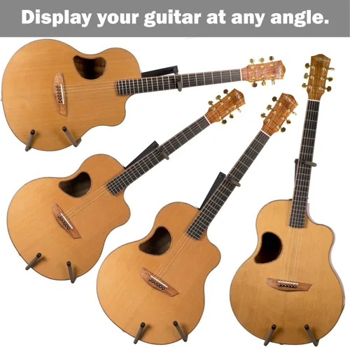 Vista 3 de String Swing Soporte de guitarra horizontal para instrumentos de cuerpo ancho - 3" Slatwall