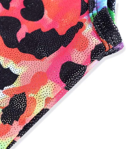 Vista 62 de HOZIY Leotardos de gimnasia para niñas, trajes de ciclismo con patrón adorable brillante