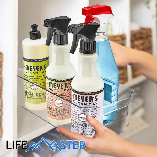 Vista 7 de Lifemaster Organizadores de despensa y contenedores de almacenamiento – Contenedores transparentes apilables para cocina y congelador, organizador