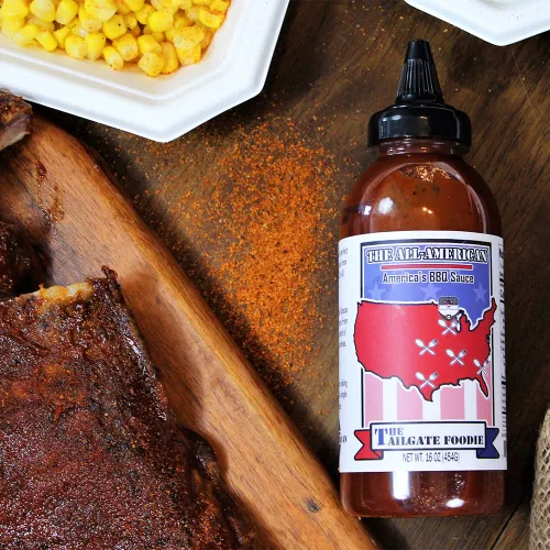 Vista 4 de The Tailgate Foodie 's - Salsa de barbacoa totalmente americana, 16 onzas. Lote pequeño, perfecto para asar a la parrilla, ahumar o cocinar alas
