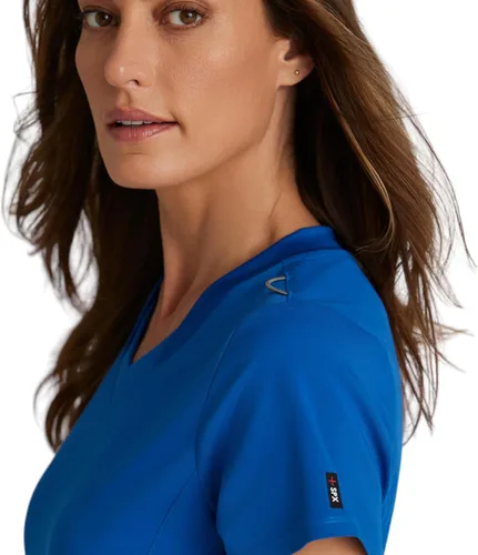 Vista 5 de BARCO Grey's Anatomy Spandex Stretch Direct - Camiseta médica con cuello en V para mujer