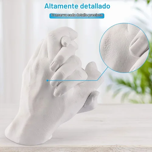 Vista 9 de Godora - Kit de fundición manual para parejas, captura huellas dactilares y detalles finos