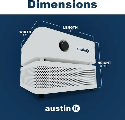 Vista 2 de Austin Air it - Purificador de aire para habitación con filtros de aire de envoltura de carbono COV, filtro de aire personal para habitación