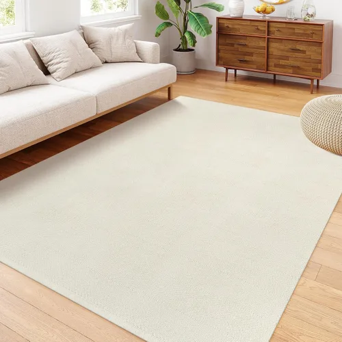 Vista 130 de LEEVAN Alfombra lavable para baño, alfombra tejida negra de 2 x 3 pies para entrada, alfombra de puerta delantera de algodón, alfombras pequeñas