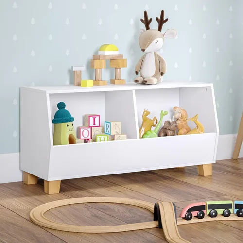 Vista 2 de RiverRidge Catch-All Kids - Organizador de juguetes de 35 pulgadas, color blanco