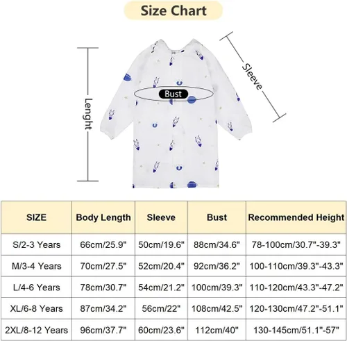 Vista 6 de Toddler Kids Raincoat Boys Girls Rain Jacket Lightweight Rain Poncho Waterproof Outwear Rainwear