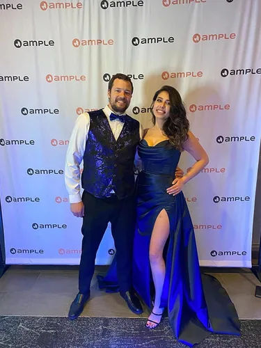 Vista 5 de Vestidos de baile de graduación de satén para mujer 2024, vestido largo de fiesta de sirena, vestido de noche formal con abertura