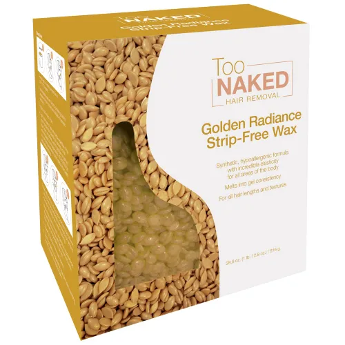 Vista 6 de Too Naked Hair Removal Golden Radiance - Cera sin tiras, increíble elasticidad con consistencia de gel, hipoalergénica para áreas sensibles, sin