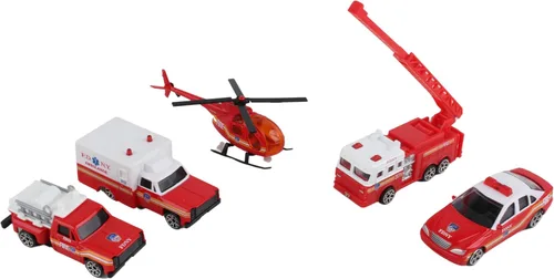 Vista 4 de Set de 5 vehículos para regalo Daron por FDNY