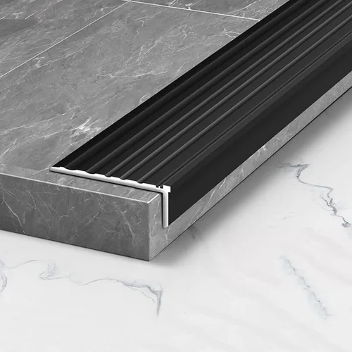 Vista 22 de ARCVOX Protector de borde de umbral en forma de L, tiras de transición para pisos resistentes a la suciedad, protector de borde de aluminio