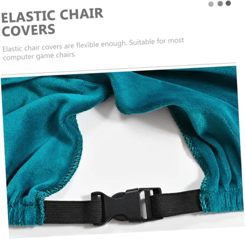Vista 4 de Zerodeko 1 juego de funda para silla de juegos para computadora de forro polar plateado