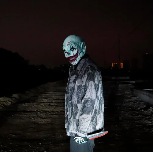 Vista 2 de Máscara de payaso de terror para Halloween