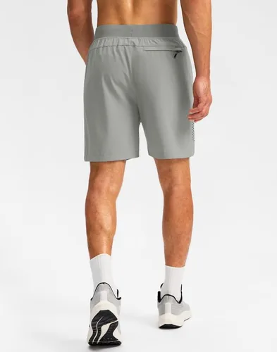 Vista 3 de Pudolla Pantalones cortos de entrenamiento para hombre con 3 bolsillos con cremallera, ligeros de 7 pulgadas, pantalones cortos de gimnasio