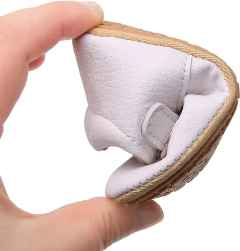 Vista 7 de Zapatos planos Mary Jane para bebés y niñas, con suela suave antideslizante, zapatos con estampado de vestido de princesa recién nacida