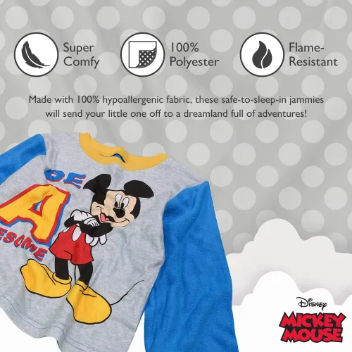 Vista 3 de Disney Lightyear - Conjunto de pijama de 2 piezas de 2 piezas con diseño de Mickey Mouse para niños mouse divertido