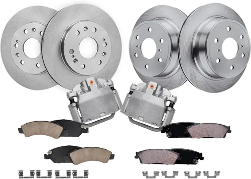 Vista 36 de Detroit Axle - Kit de frenos para Land Rover LR3 2005-2009, Rotores de freno deportivos Range Rover 2006-2009 y pastillas de freno de cerámica 2007