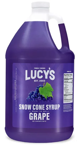 Vista 6 de Lucy's Family Owned – Jarabe para cono de nieve de raspado – 1 galón (128 onzas)