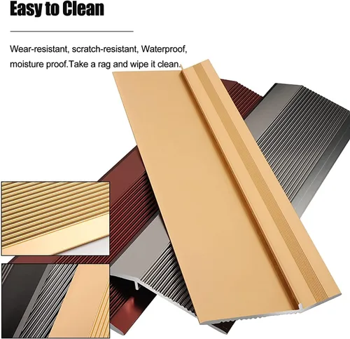 Vista 7 de Doorway Uneven Floor Transition Strip, 90-150cm Long Floor Transition Strip,10cm Extra Wide Door Threshold ramp,self-Adhesive Carpet Edge,Easy to