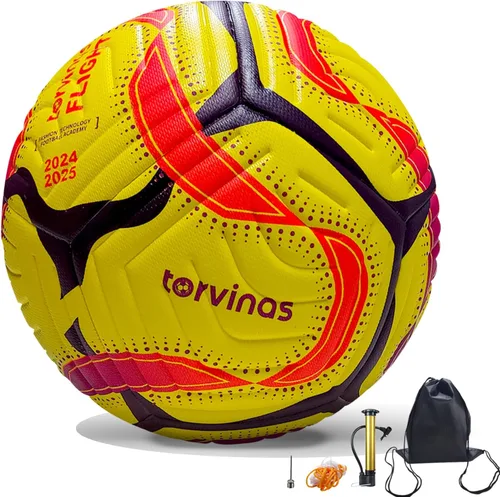 Vista 8 de Balón de fútbol tamaño 5,4 – Piel sintética impermeable con unión térmica, entrenamiento profesional y pelota de partido para jóvenes y adultos