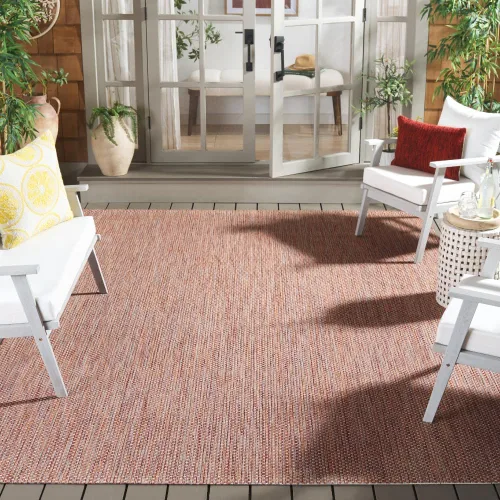 Vista 90 de SAFAVIEH Alfombra Lavable para Exteriores Colección Courtyard - 2'3" x 5', Azul Aqua y Gris, No Desprende Pelusa y Fácil Limpieza, Ideal para Patio