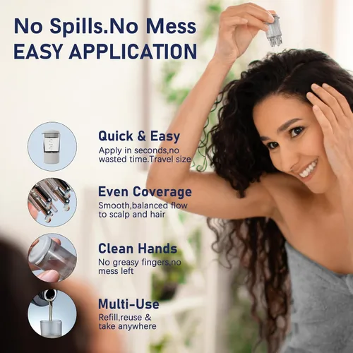 Vista 5 de Aceite de batana para el crecimiento del cabello y aceite de Cinchona incluye aplicador de cuero cabelludo, reparación del cuero cabelludo y cabello