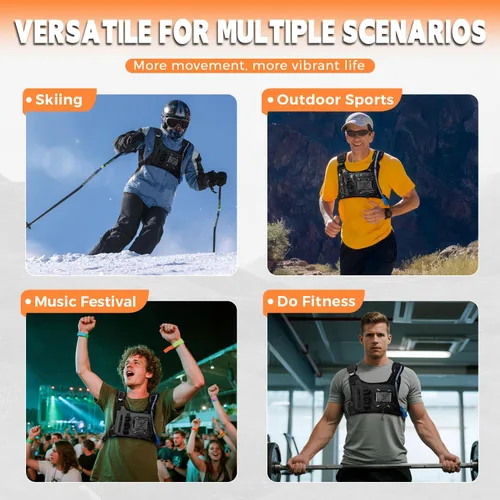 Vista 7 de Outdoor Hydration Vest for Running & Hiking, Lightweight Breathable Water Backpack with 2.0L Bladder, Bounce-Free Chest Pack for Marathon, Cycling