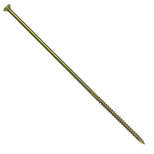 Vista 6 de 8 x 1 revestimiento exterior recubierto de bronce, tornillo de madera multiusos compatible con ACQ, cabeza plana Torx/Star Drive de 1 libra, 288