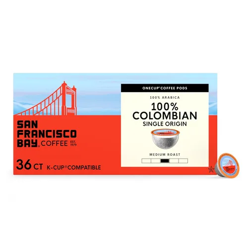 Vista 42 de SF Bay Coffee Organic Rainforest Blend, 12 unidades, Cápsulas de café compostables, tostado medio, compatible con K Cup incluyendo Keurig