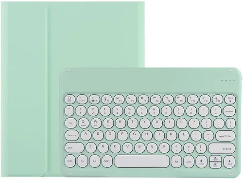 Vista 14 de Bonita funda de teclado compatible con iPad de 9ª, 8ª, 7ª generación de 10.2 pulgadas, Air 3ª generación/Pro de 10.5 pulgadas, funda de teclado rojo