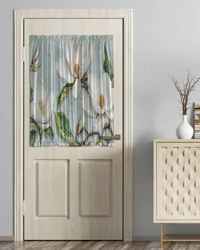 Vista 7 de Cortinas de primavera rosa Sakura con luz lateral francesa para puerta delantera, ventana, puerta de 25 x 40 pulgadas, cortina de panel de cortina