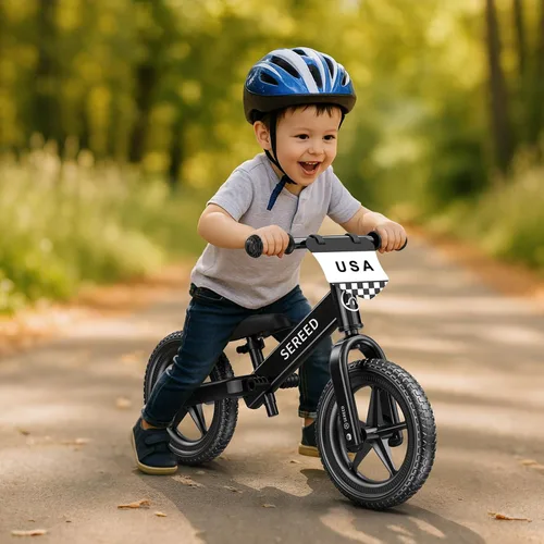 Vista 8 de SEREED Bicicleta de equilibrio para niños de 2 años, regalo para niños de 2 Negro