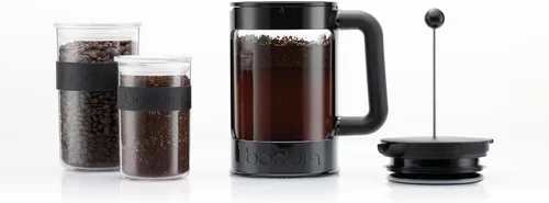 Vista 3 de Bodum Cafetera de infusión fría de 51oz, Negra - Fabricada en Portugal