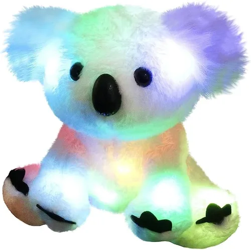 Vista 10 de Glow Guards - Cachorro de peluche azul, de 15 pulgadas, musical, suave, con luces ledes nocturnas, para Navidad, Día del Niño y cumpleaños.