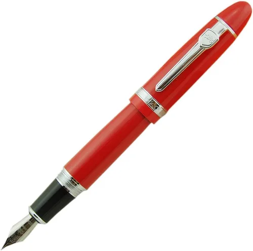 Vista 8 de Lanxivi Jinhao 159 - Pluma estilográfica color champán con ribete plateado y estuche