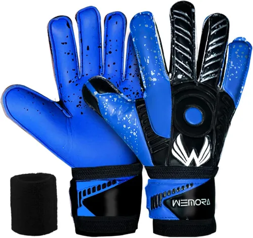Vista 8 de Guantes de Portero de Fútbol Fingersave para Niños, Jóvenes y Adultos con Palma de Agarre Fuerte de 7.5MM, Espinas Flexibles en los Dedos Guantes