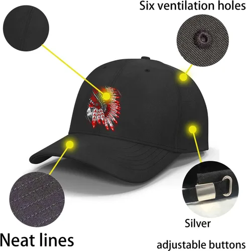 Vista 3 de Gorra de béisbol ajustable para papá, sombrero de algodón no estructurado