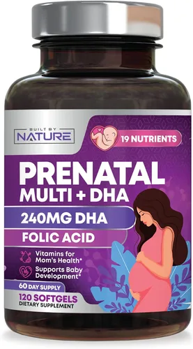 Vista 11 de Vitaminas prenatales para mujeres – Multivitamínico con DHA, ácido fólico, vitamina C, B12, hierro y omega-3 – Suplemento antes, durante y después