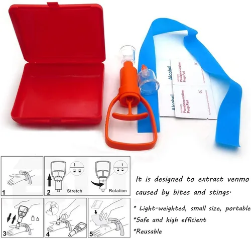 Vista 4 de SMT- SERPIENTE BITE KIT CAMPING EMERGENCIA SUPERVIVENCIA PRIMEROS AUXILIOS VENOM STING EXTRACTOR