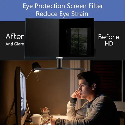 Vista 7 de KEANBOLL Panel protector de pantalla de luz azul para monitor de computadora de 23.8 pulgadas, filtro de bloqueo de luz azul, protector