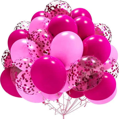 Vista 8 de AULE Globos de látex metálicos dorados y blancos de alta calidad, paquete de 60 globos de confeti de 12 pulgadas y oro negro con cintas doradas