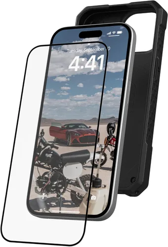 Vista 5 de URBAN ARMOR GEAR UAG - Protector de pantalla compatible con iPhone 15 Plus 6.1 pulgadas, vidrio templado doble 9H, ultra transparente, HD
