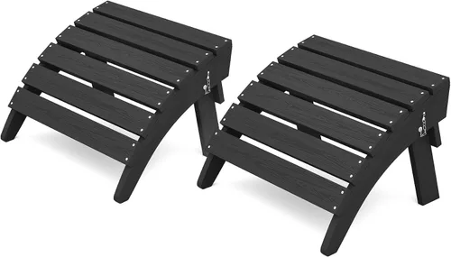 Vista 23 de KINGYES Otomana Adirondack plegable para silla Adirondack, Aruba