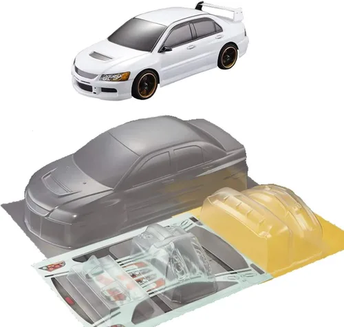 Vista 8 de 1/10 Escala RC Onroad Racing Drift Touring Car Transparente Lexan Carcasa Transparente (Challenger SRT8)