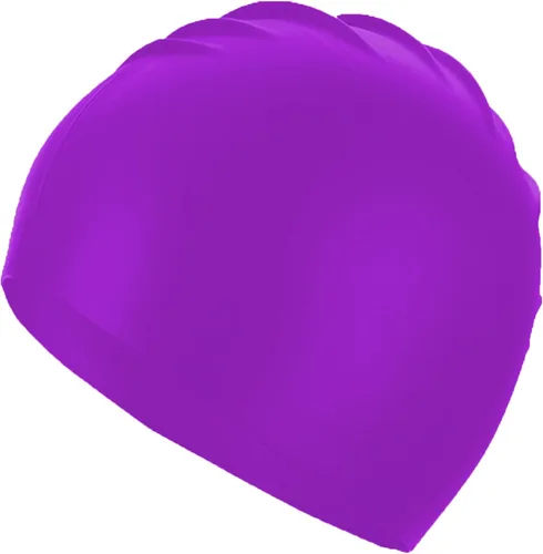 Vista 13 de Uttpll Gorro de natación de silicona impermeable, cómodo gorro de baño, gorro de natación para mujeres y hombres, gorra de baño impermeable